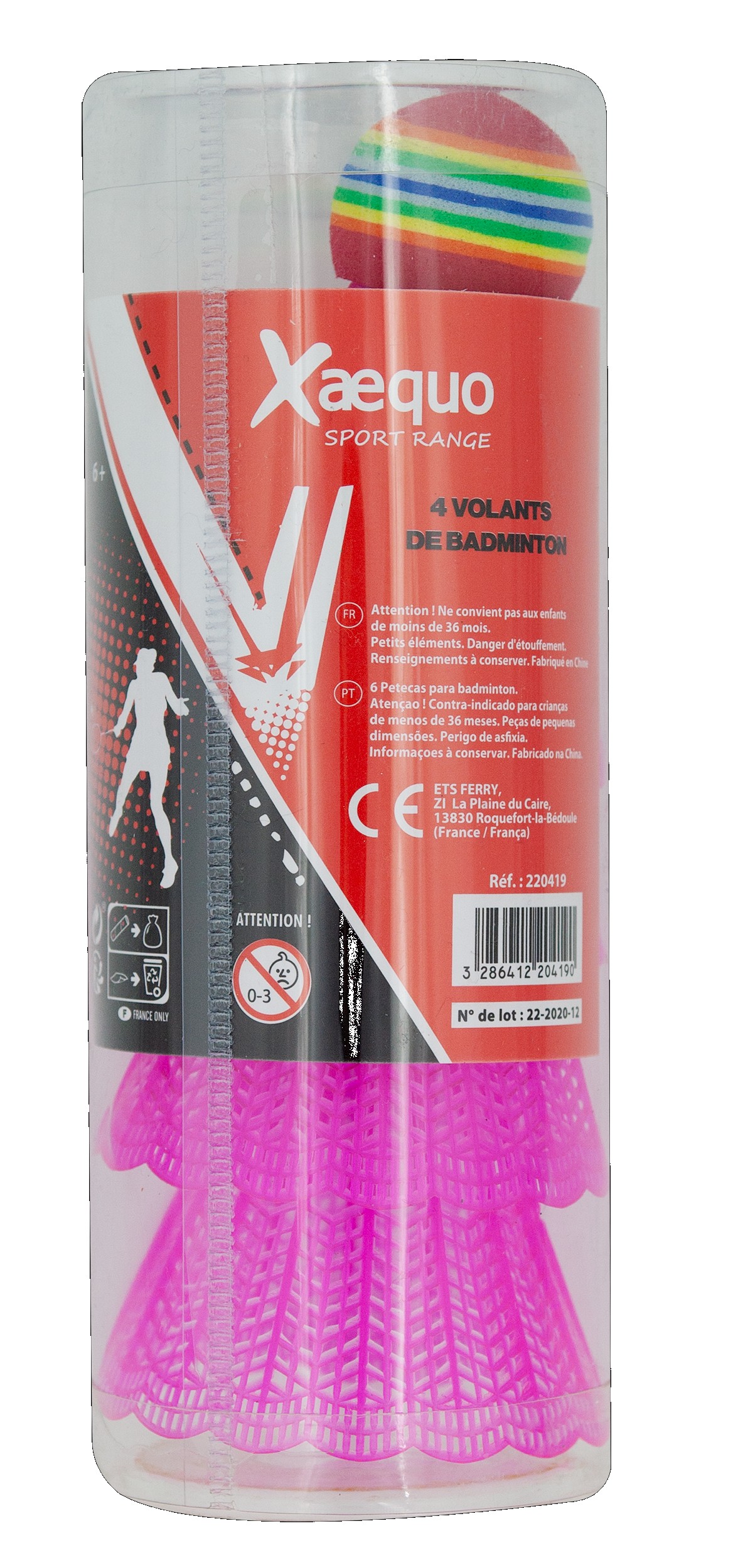 TUBO 4 VOLANTES DE BÁDMINTON XAEQUO DB 24?v=6982b52333e8a