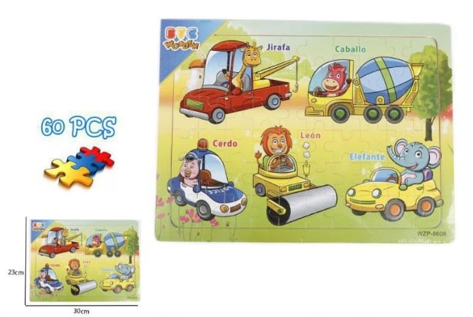 PUZZLE MADERA VEHICULOS 60 PCS?v=69b474526313f