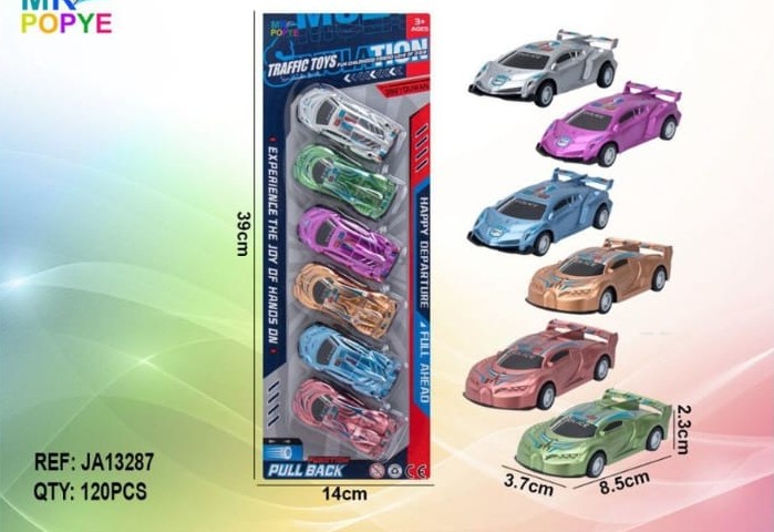 PULL BACK RACERS COCHE 6PCS?v=69b37d5f6f6f0